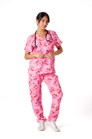 Cherry Bomb Scrub Set (Cotton)