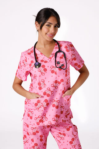 Cherry Bomb Scrub Set (Cotton)