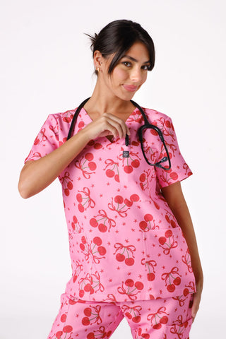 Cherry Bomb Scrub Set (Cotton)