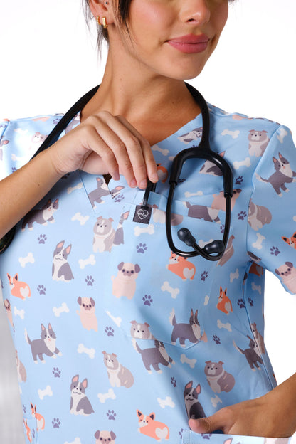 Puppers Scrub Top