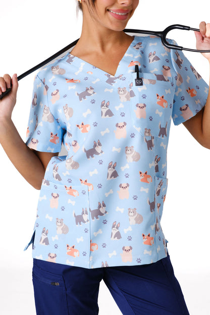 Puppers Scrub Top