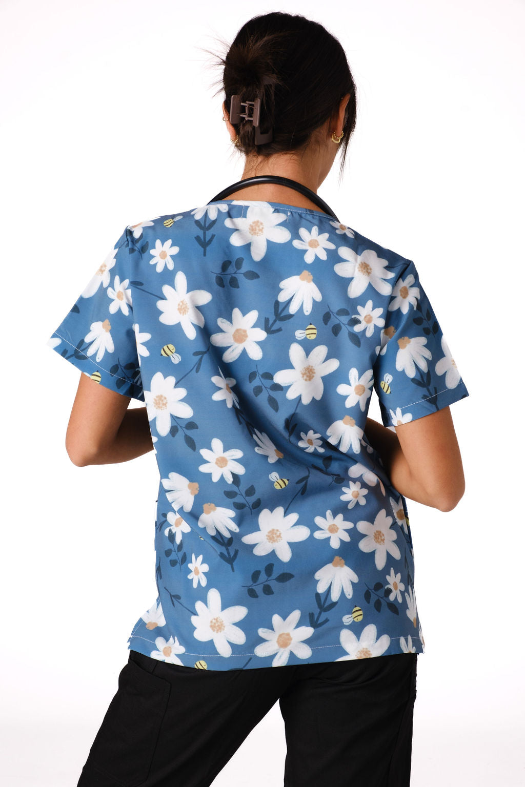 Dusky Daisy Scrub Top
