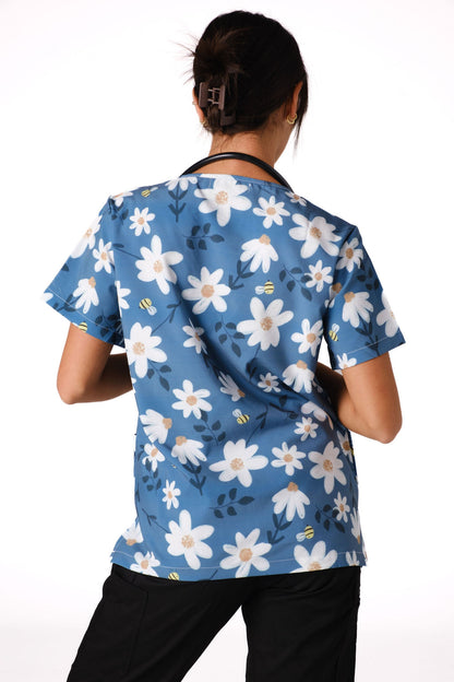 Dusky Daisy Scrub Top
