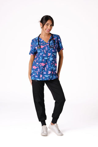 Deep Sea Delight Scrub Top