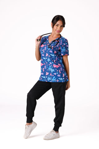 Deep Sea Delight Scrub Top
