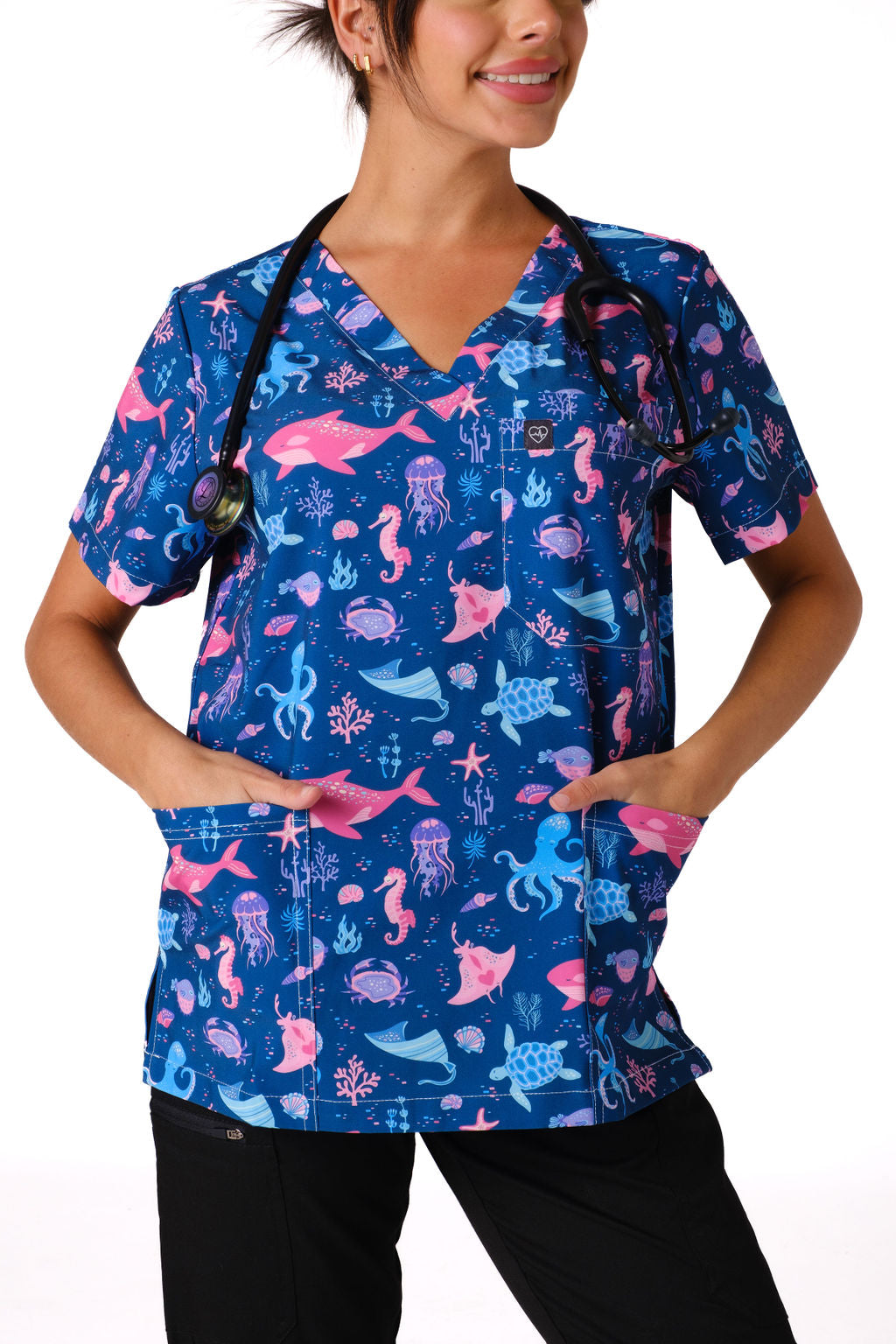 Deep Sea Delight Scrub Top