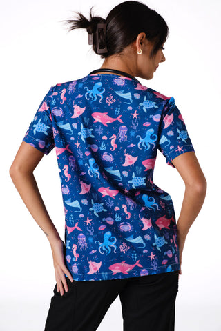 Deep Sea Delight Scrub Top