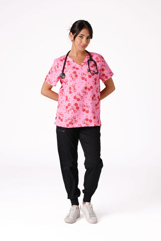 Cherry Bomb Scrub Top
