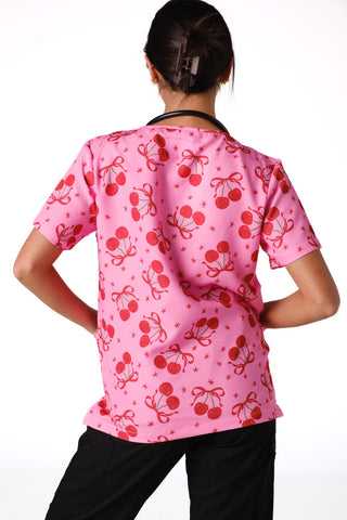 Cherry Bomb Scrub Top