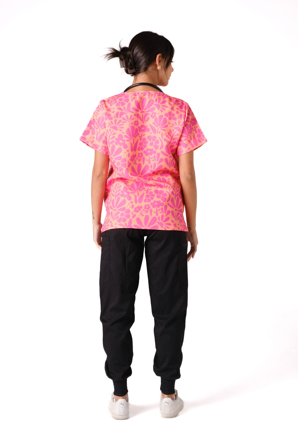 Tropical Blooms Scrub Top