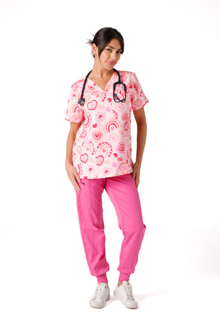Sweet Heart Scrub Top