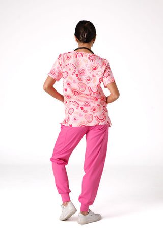 Sweet Heart Scrub Top