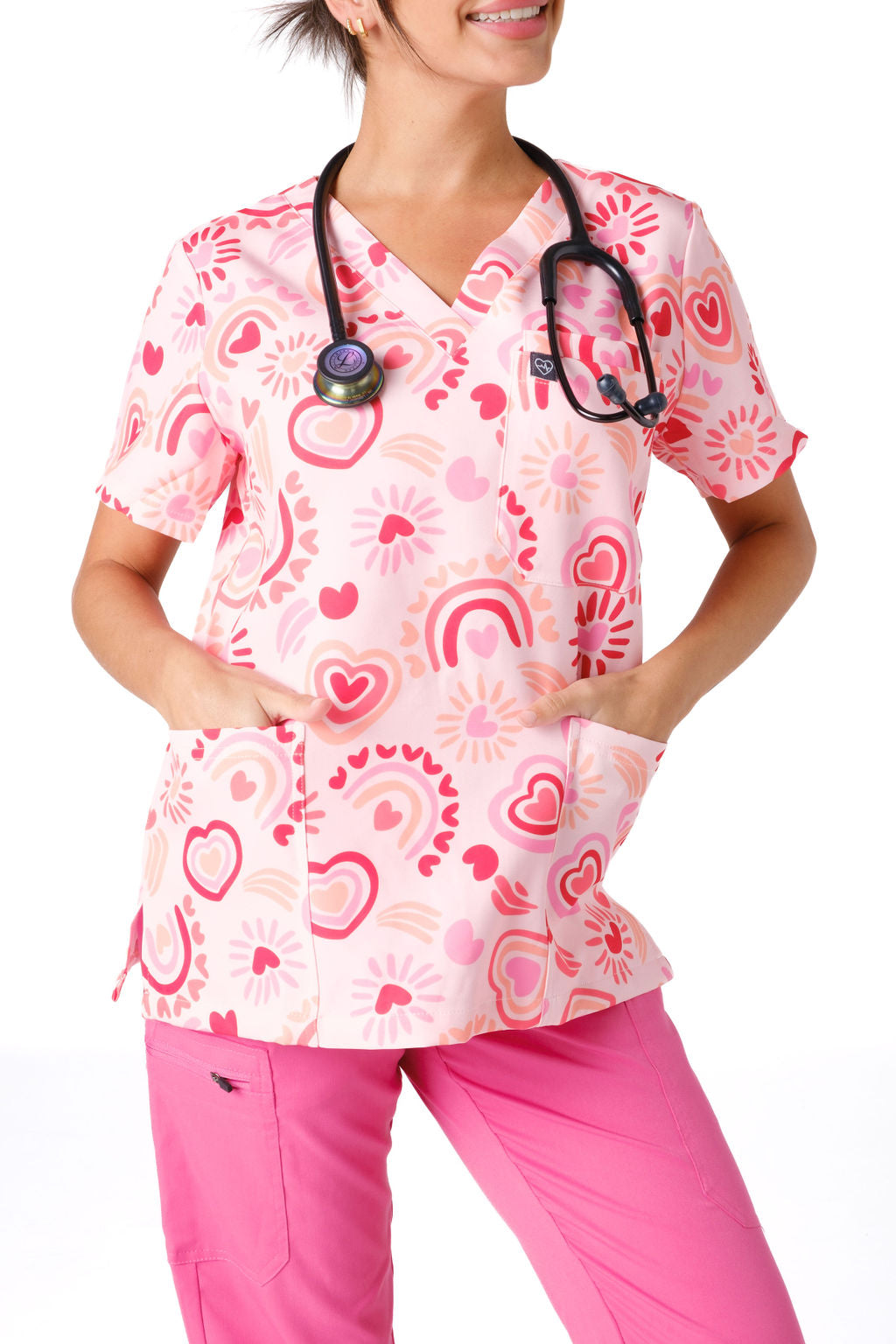 Sweet Heart Scrub Top