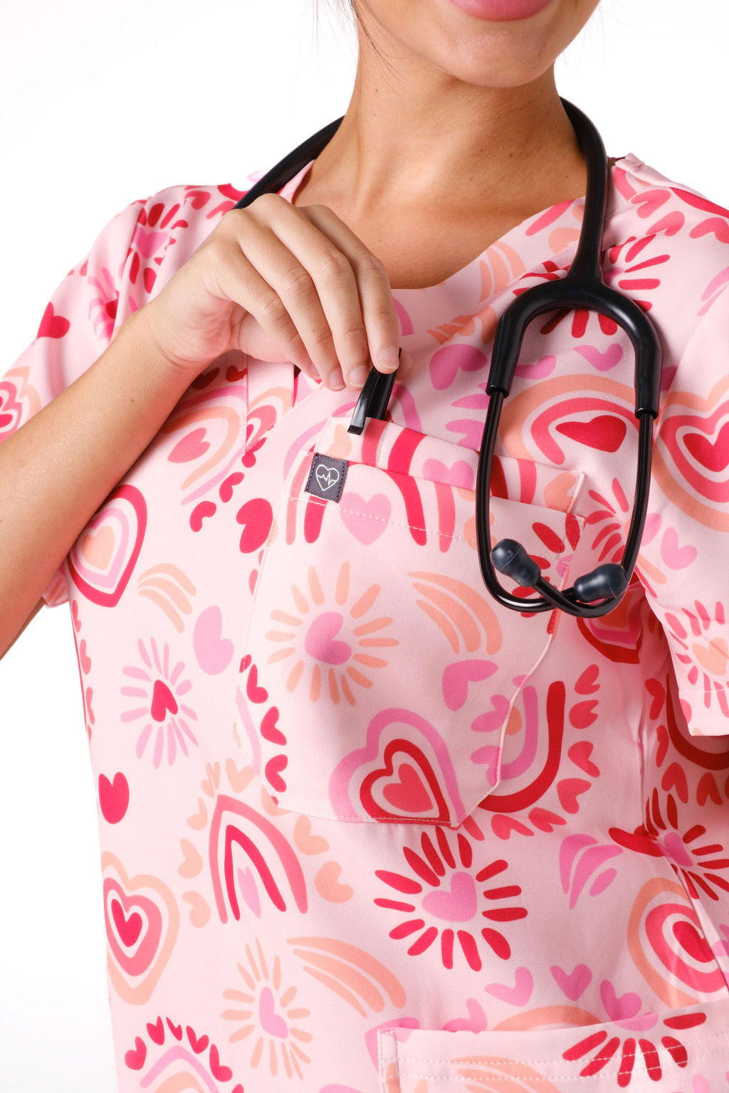 Sweet Heart Scrub Top