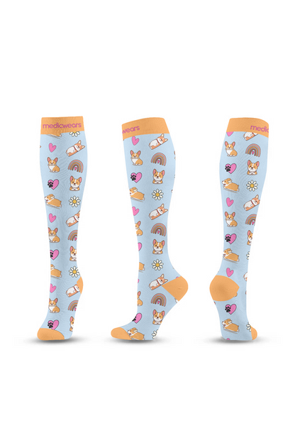 Happy Corgi Compression Socks
