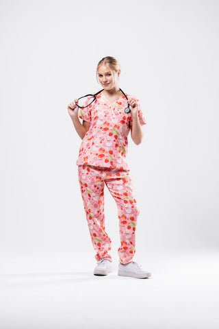 Strawberry Sunday Scrub Set