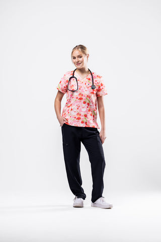 Strawberry Sunday Scrub Top