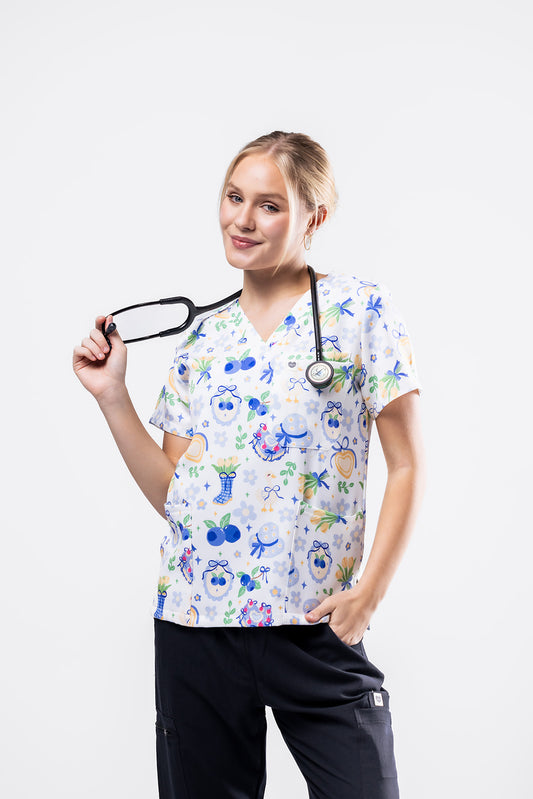 Coquette Scrub Top