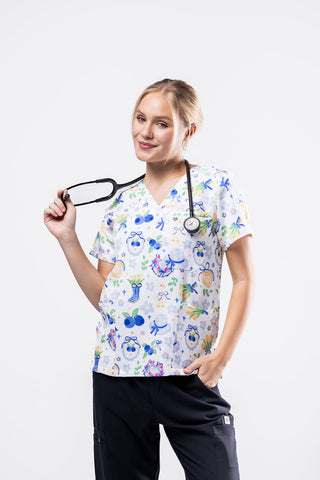 Coquette Scrub Top