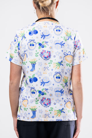 Coquette Scrub Top