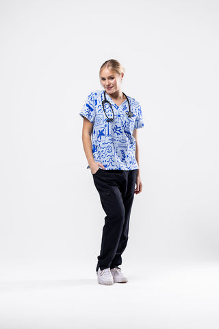 Boho Beach Scrub Top