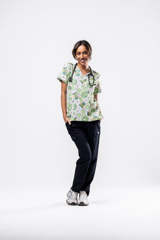 Lucky Latte Scrub Top