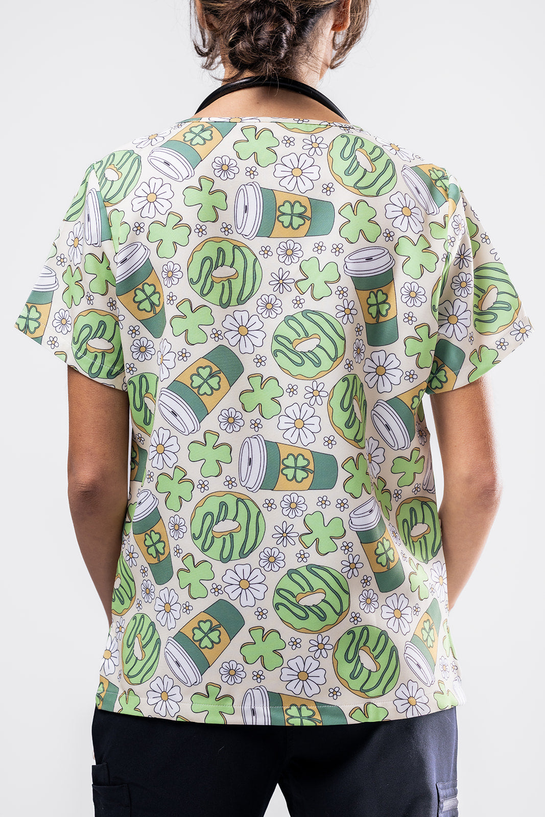 Lucky Latte Scrub Top