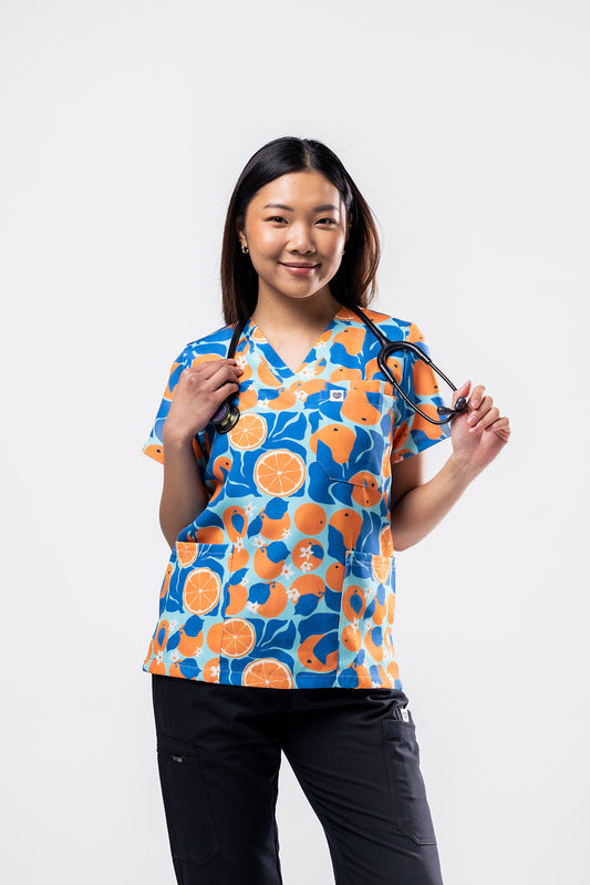 Orange Bliss Scrub Top
