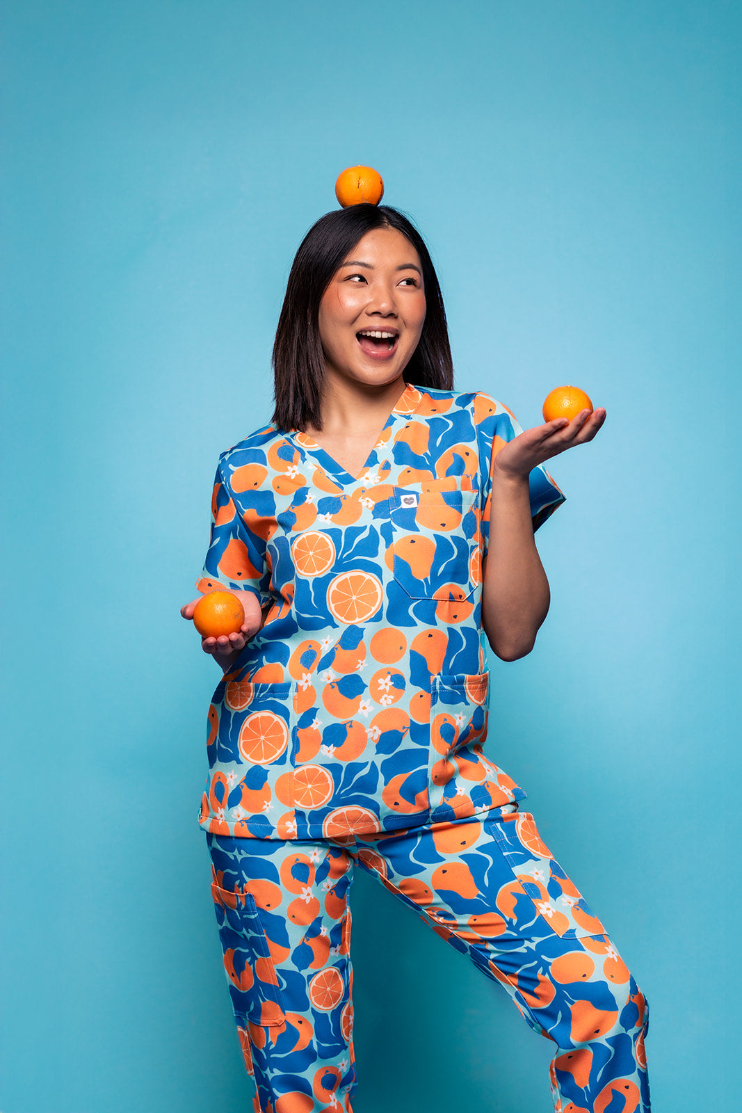 Orange Bliss Scrub Top