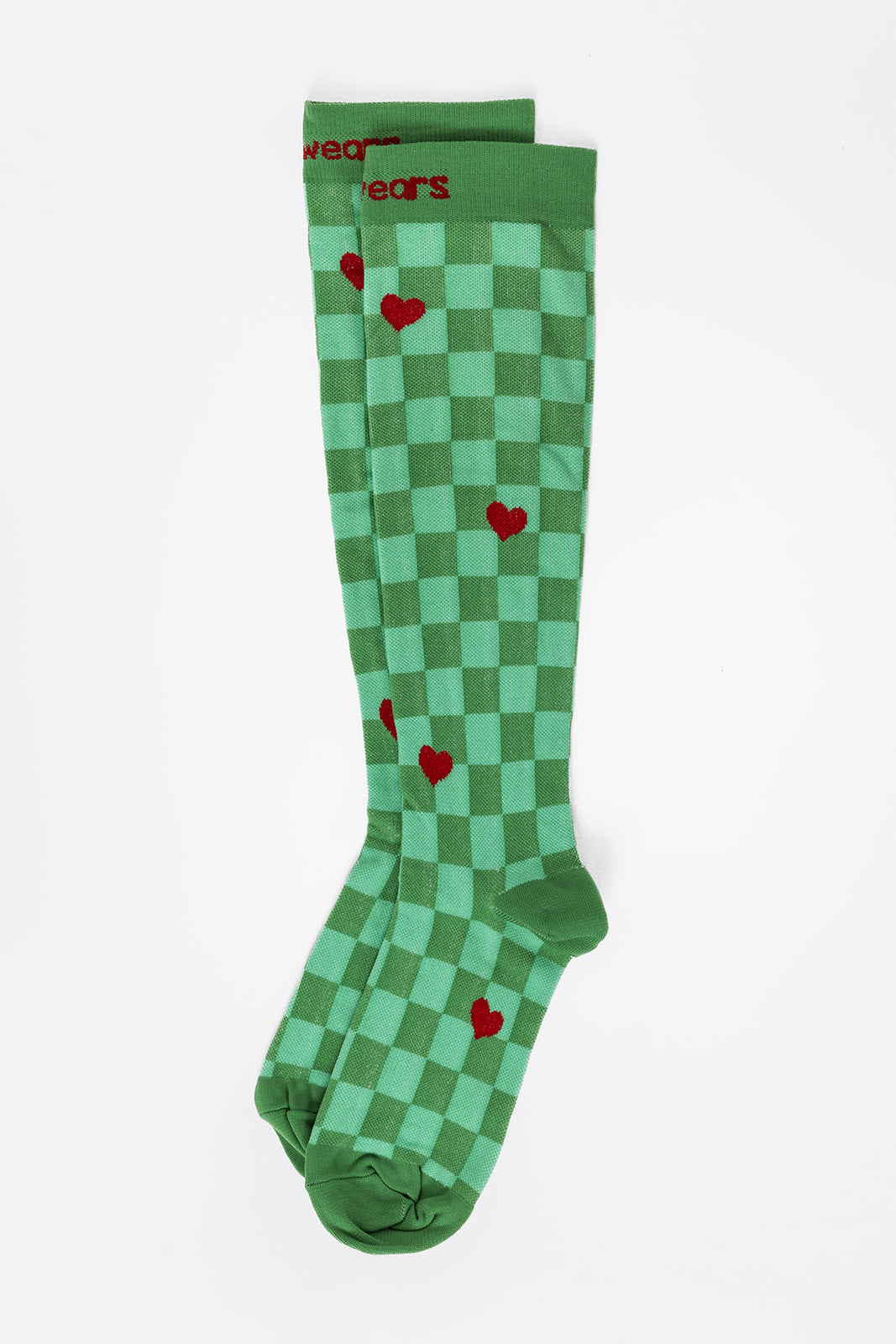 Heartfelt Check Compression Socks