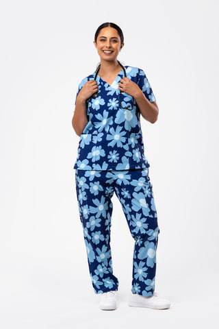 Frosty Blooms Scrub Set