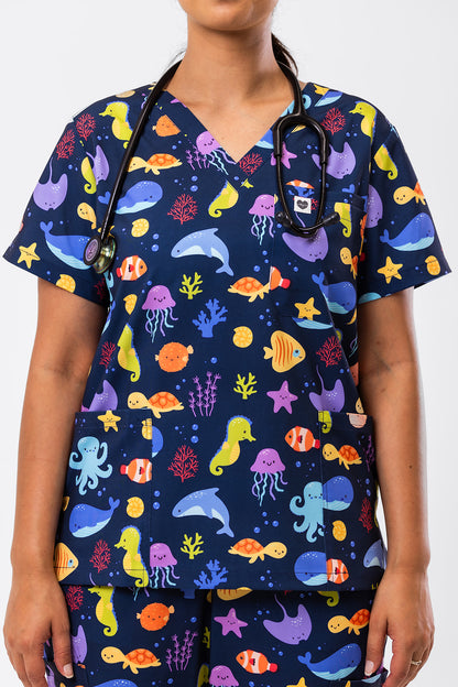 Ocean Cuties Scrub Set