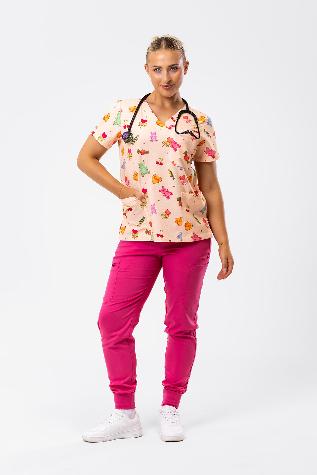 Gummy Bear Treats Scrub Top