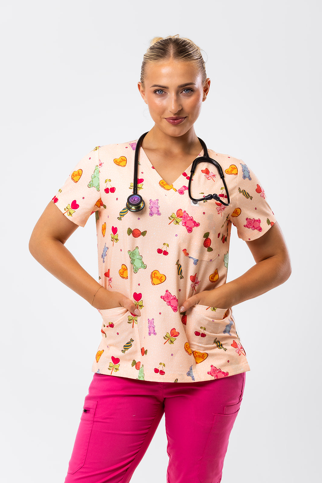 Gummy Bear Treats Scrub Top