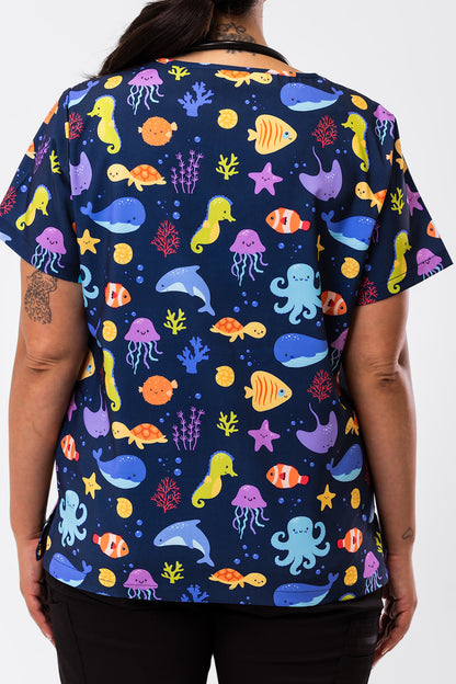 Ocean Cuties Scrub Top