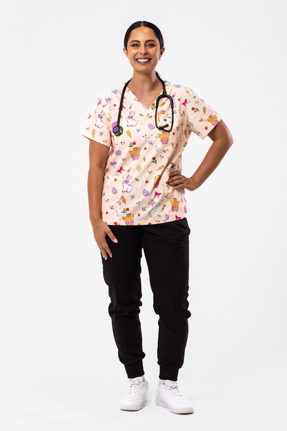 Hoppy Egg Hunt Scrub Top