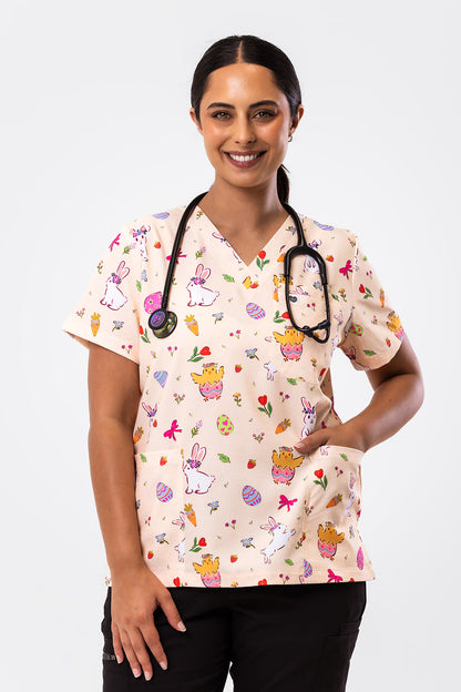 Hoppy Egg Hunt Scrub Top