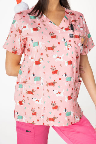 Xmas Doggy Scrub Top