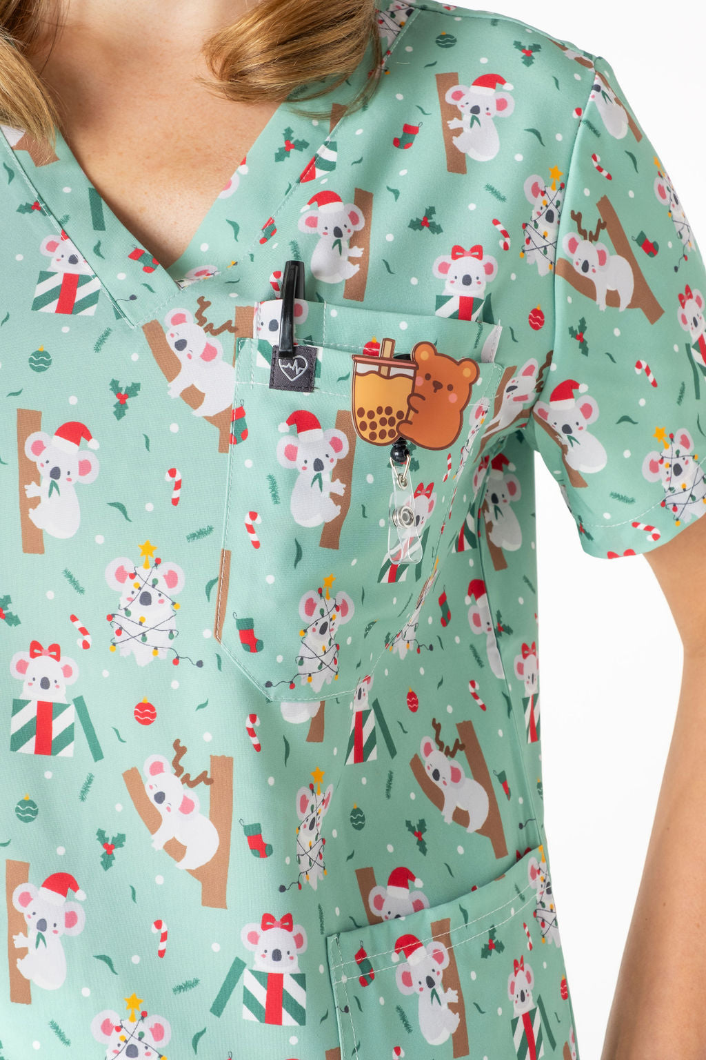 Bubble Tea Bear Badge Reel
