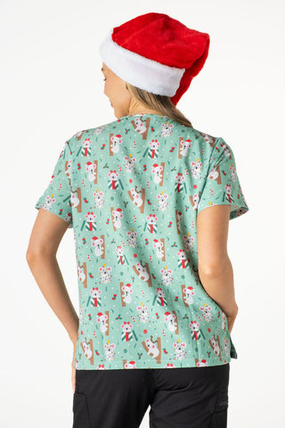 Koala Christmas Scrub Top