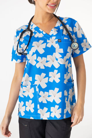 Blue Haven Scrub Top