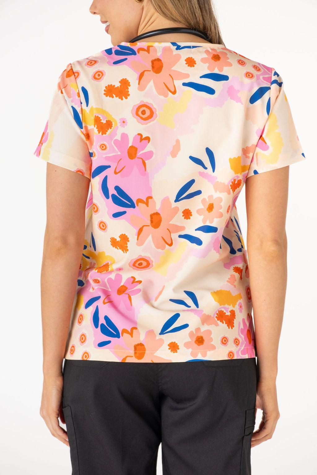 Spring Bloom Scrub Top