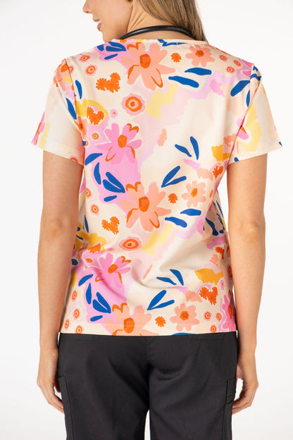 Spring Bloom Scrub Top