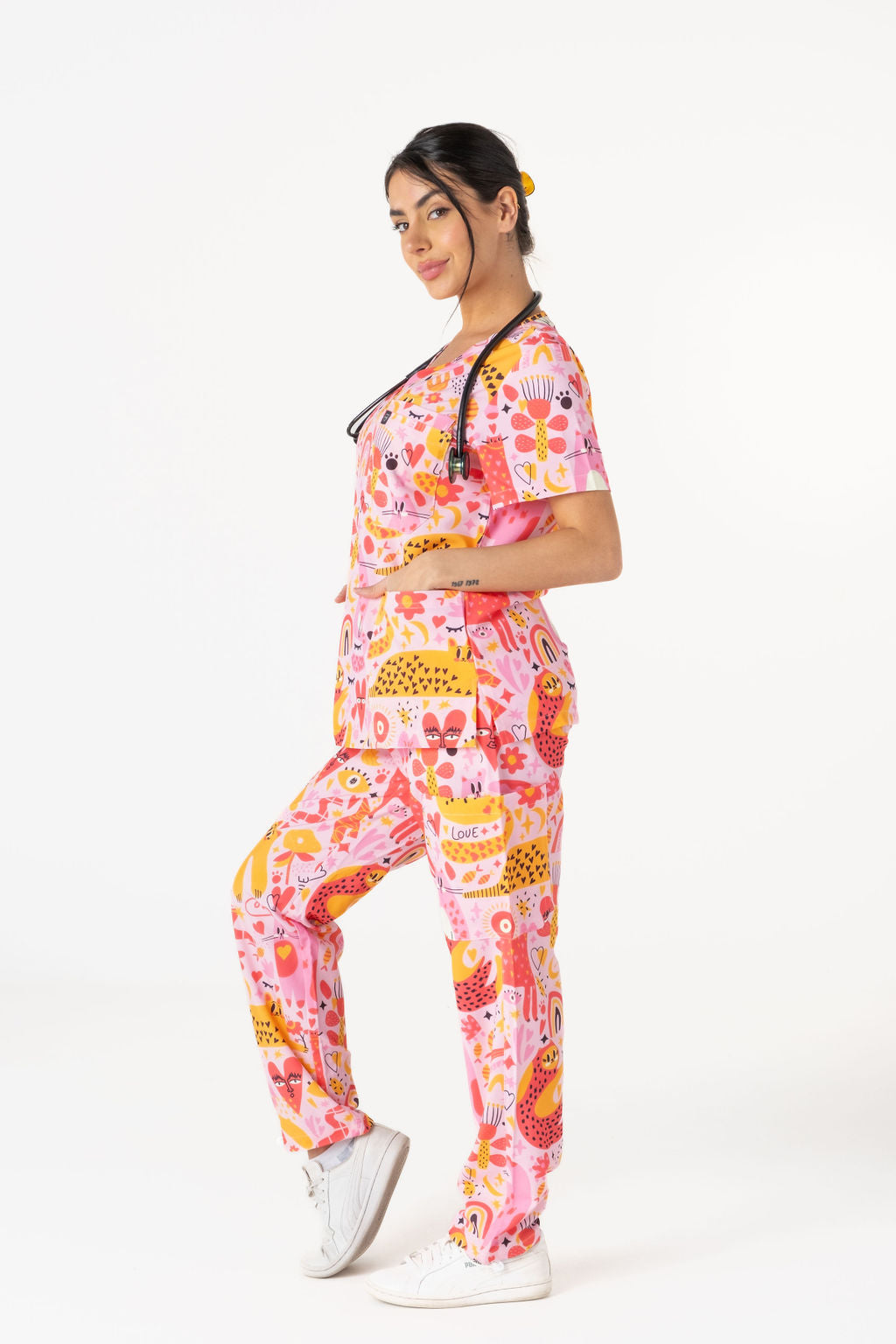 Funky Cats Scrub Set
