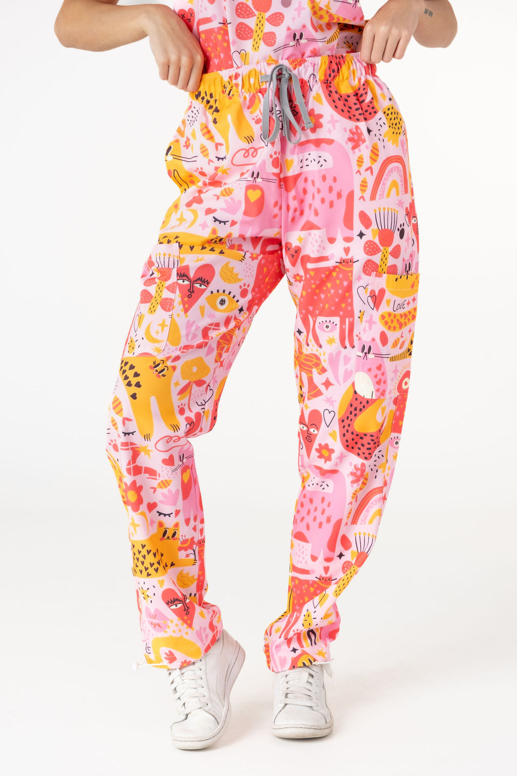 Funky Cats Scrub Set