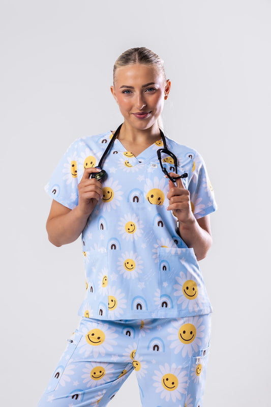 Happy Flower Scrub Set