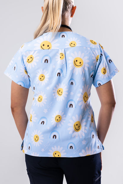 Happy Flower Scrub Top