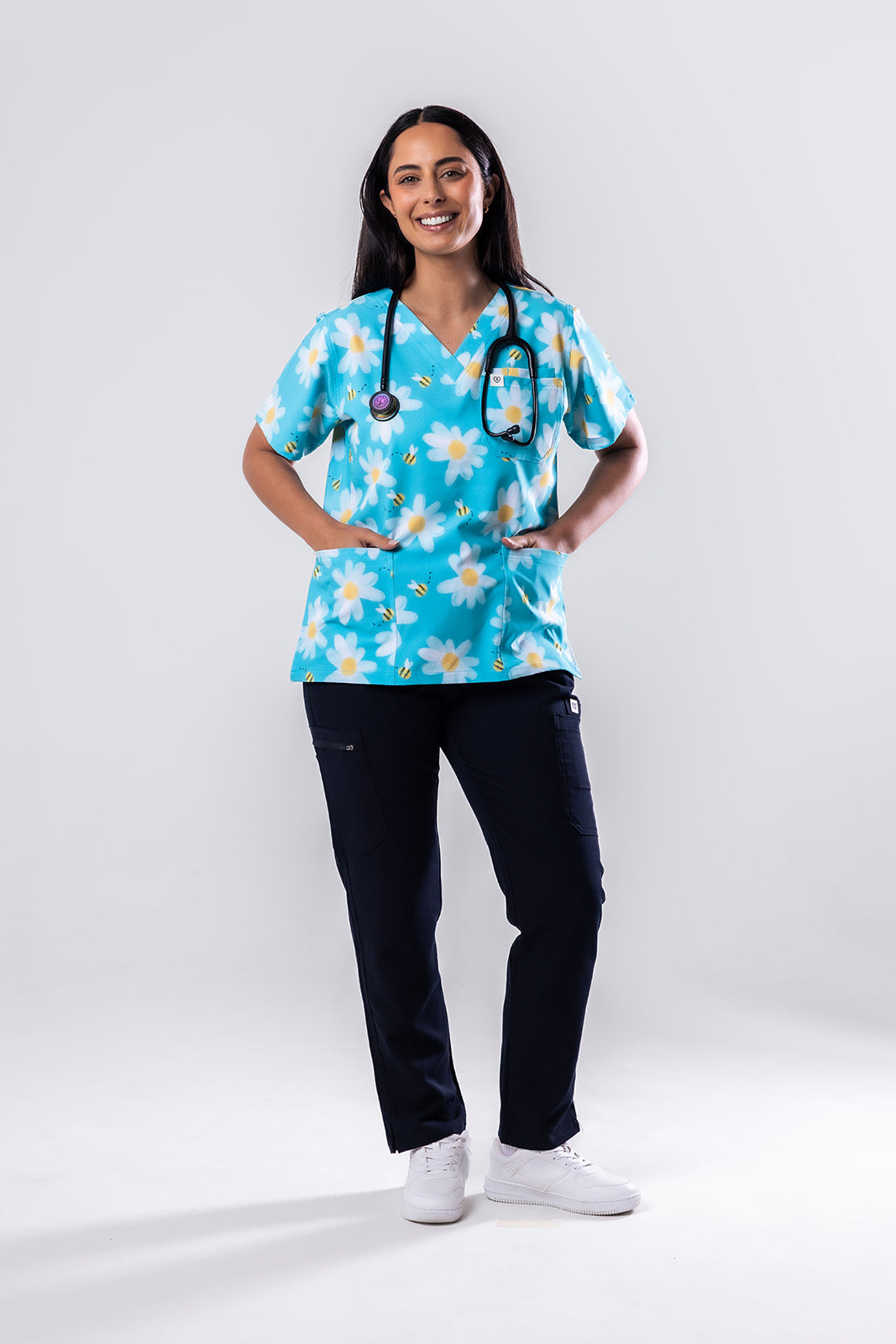 Bee & Daisy Scrub Top