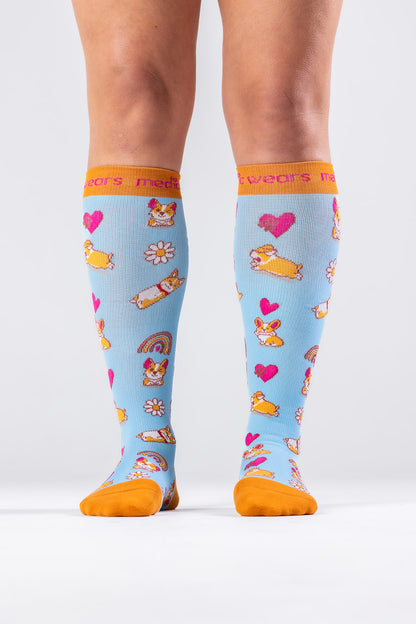 Happy Corgi Compression Socks