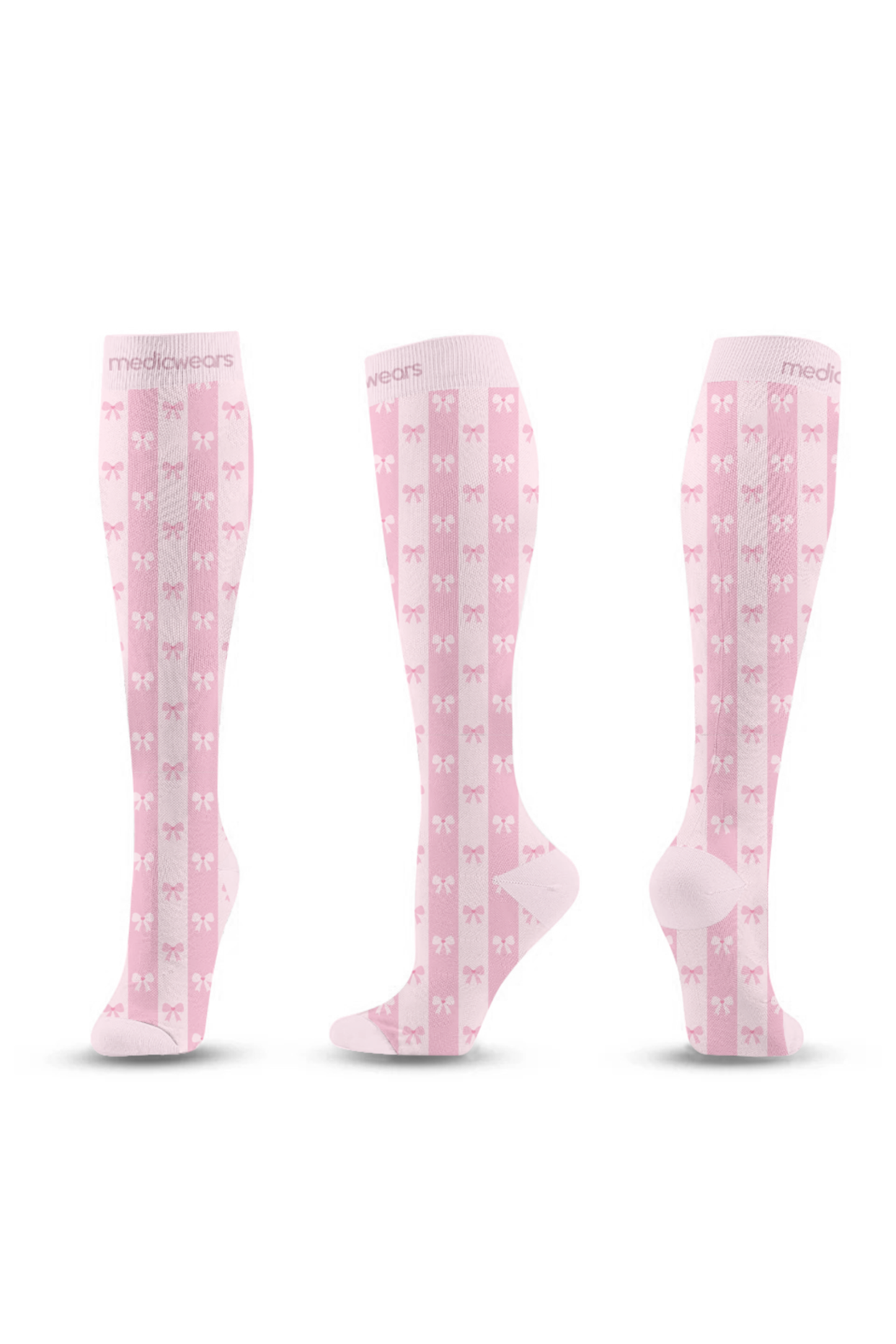 Blush Ribbons Compression Socks